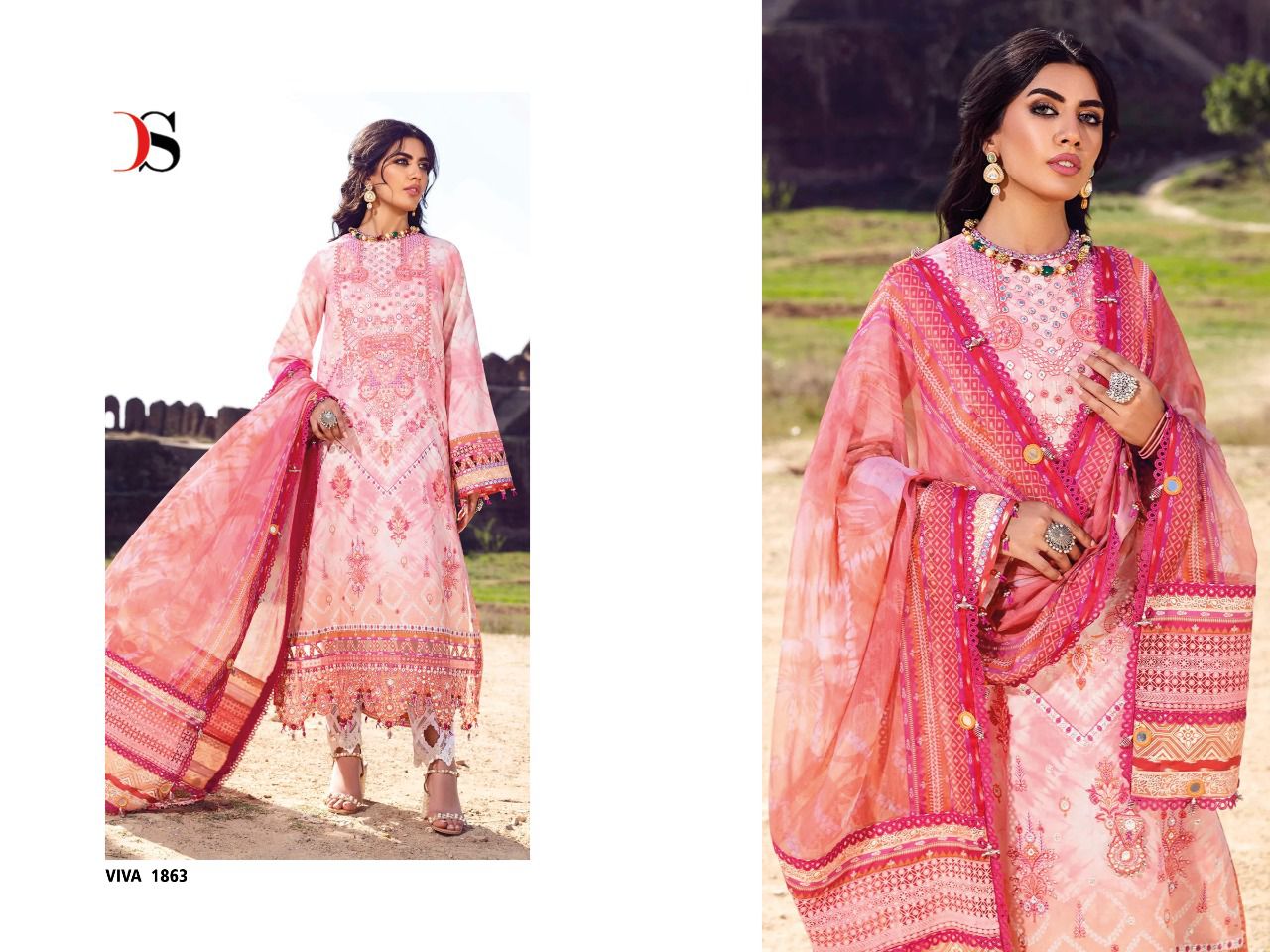 deepsy suit viva anaya cotton authentice fabric salwar suit catalog with chiffon dupatta