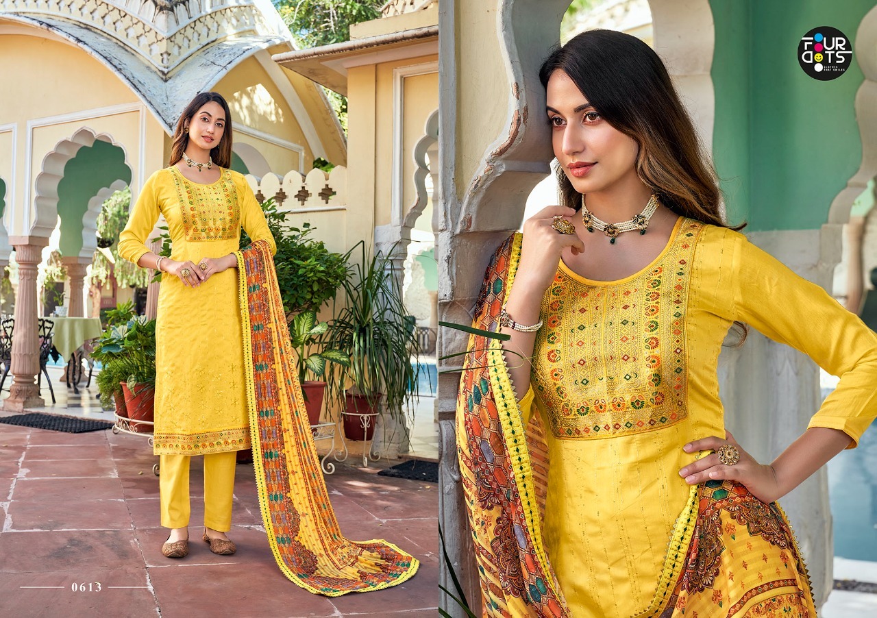 fourdots adhira vol 3 light muslin regal look salwar suit catalog