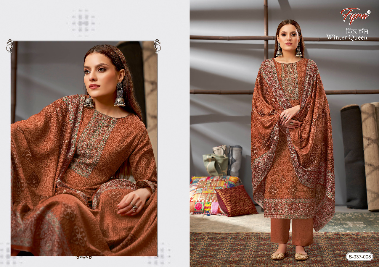 fyra designing alok suit winter queen pashmina elegant salwar suit catalog