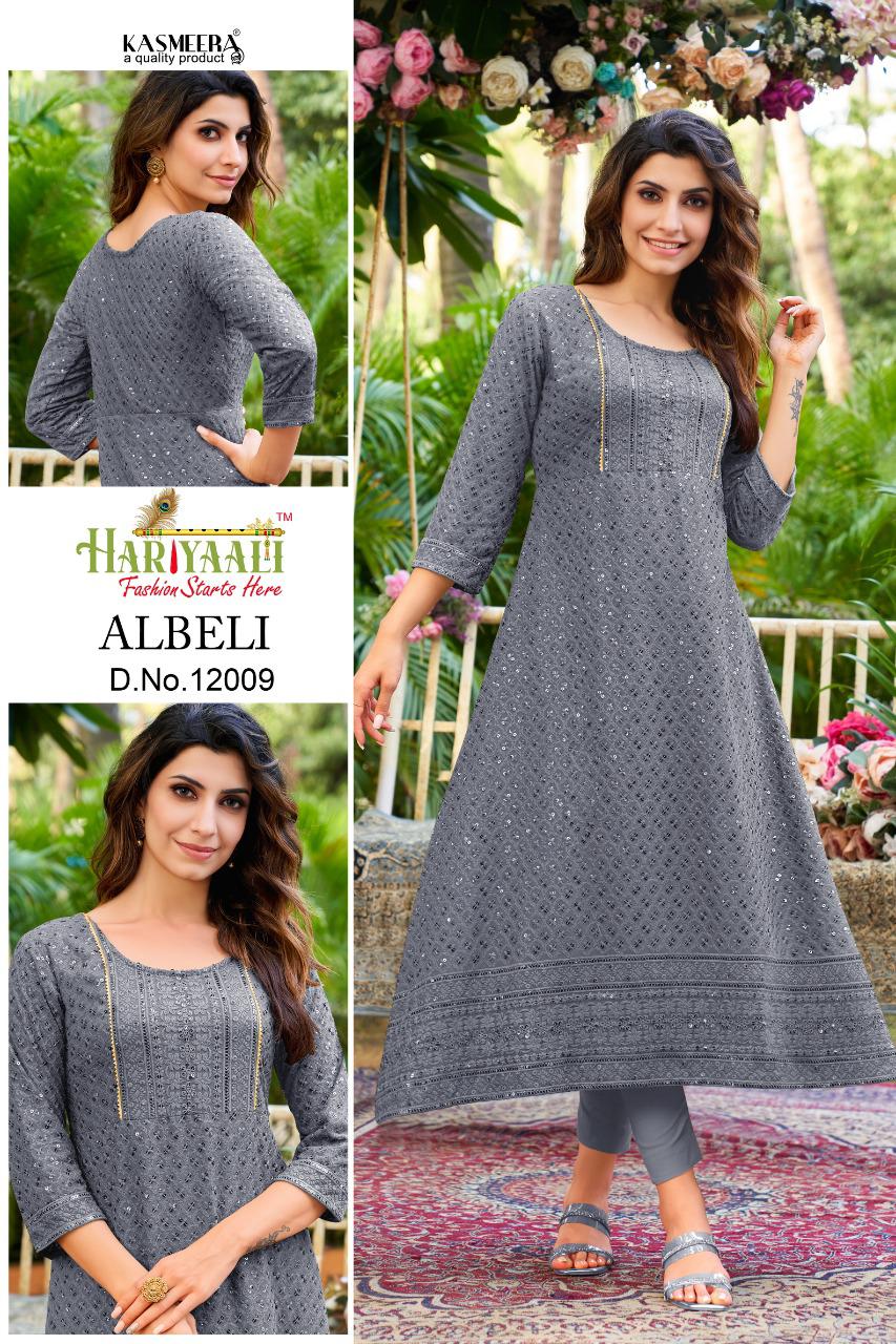 Hariyaali albeli rayon innovative look kurti catalog