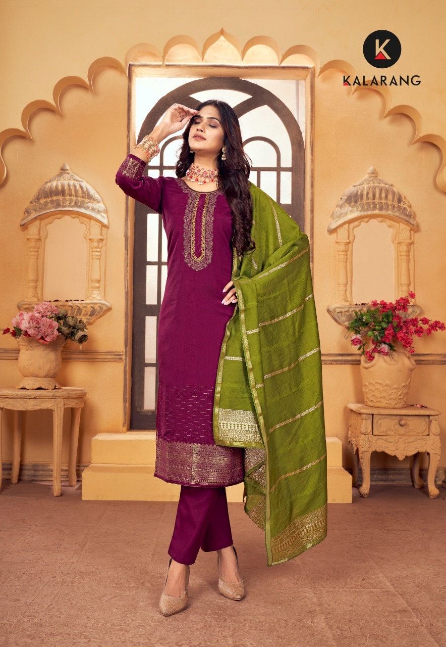 kalarang bhakti muslin regal look salwar suit catalog