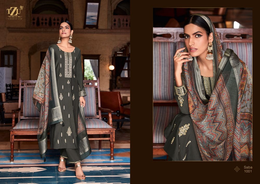 lctm overseas saba silk new and modern style top bottom with dupatta catalog