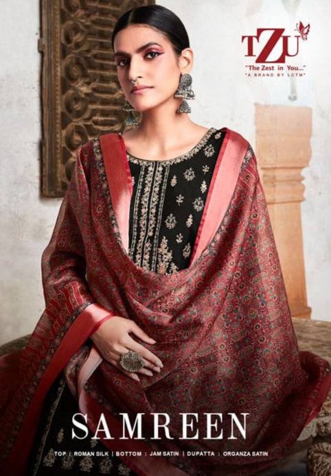 lctm overseas samreen  silk new and modern style top bottom with dupatta catalog