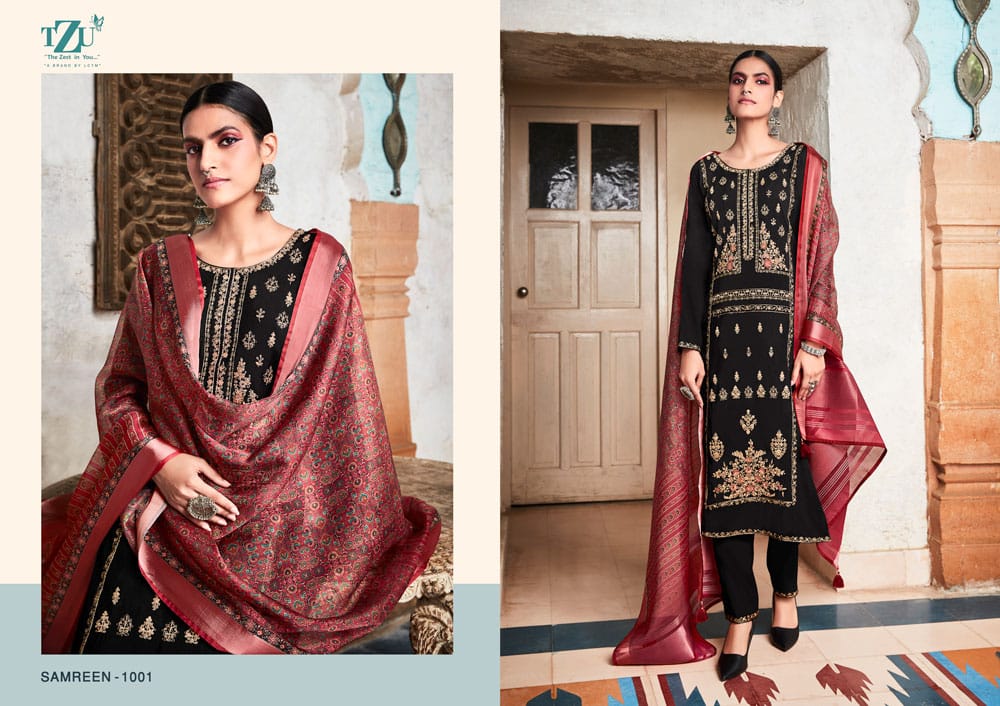 lctm overseas samreen  silk new and modern style top bottom with dupatta catalog