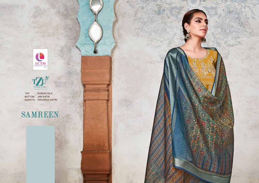 lctm overseas samreen  silk new and modern style top bottom with dupatta catalog