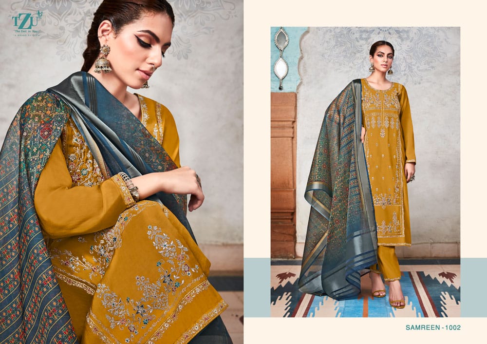 lctm overseas samreen  silk new and modern style top bottom with dupatta catalog