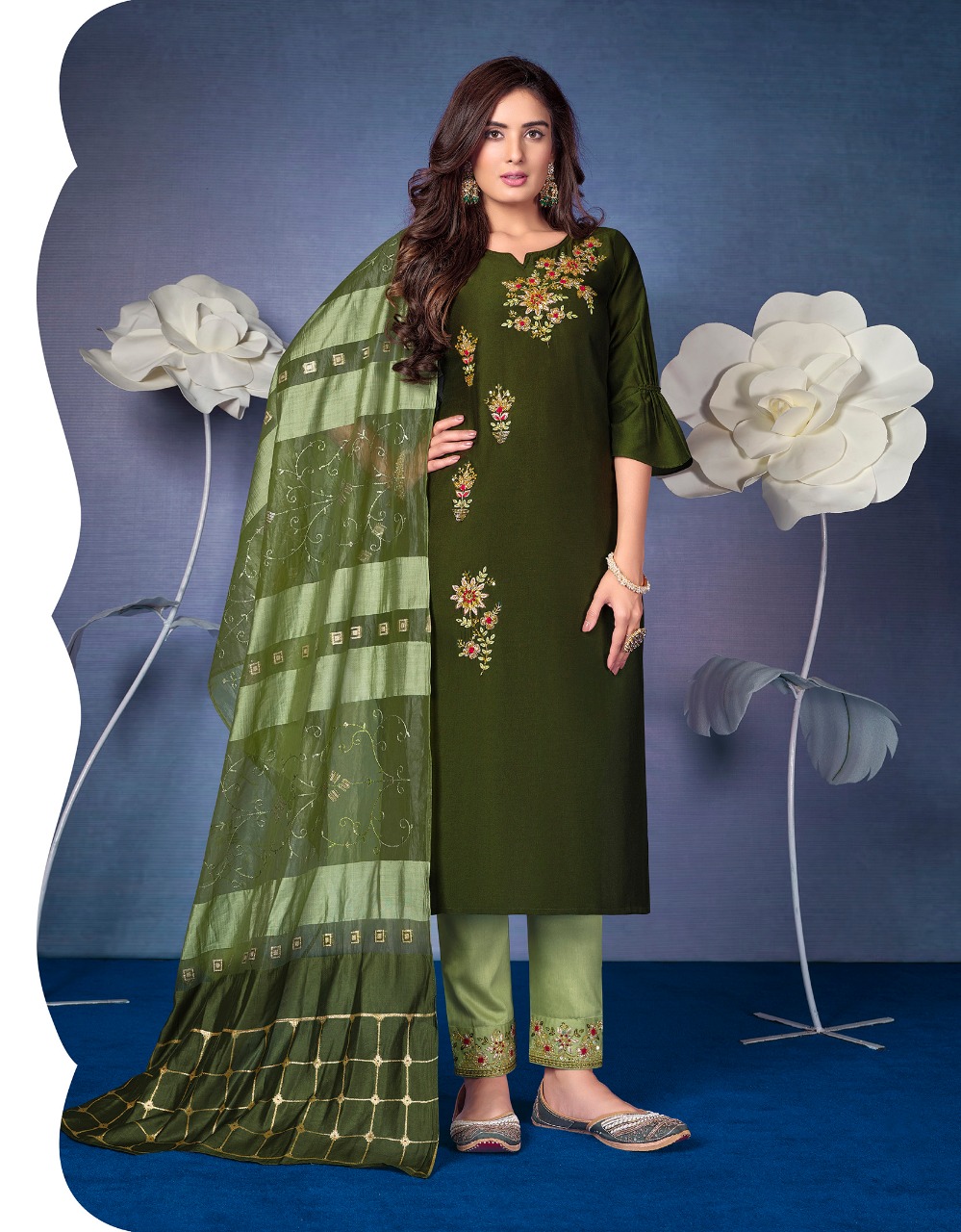 lily and lali magnum 2 bemberg silk gorgeous look top bottom with dupatta catalog