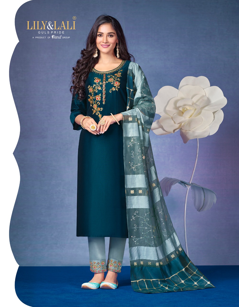 lily and lali magnum 2 bemberg silk gorgeous look top bottom with dupatta catalog