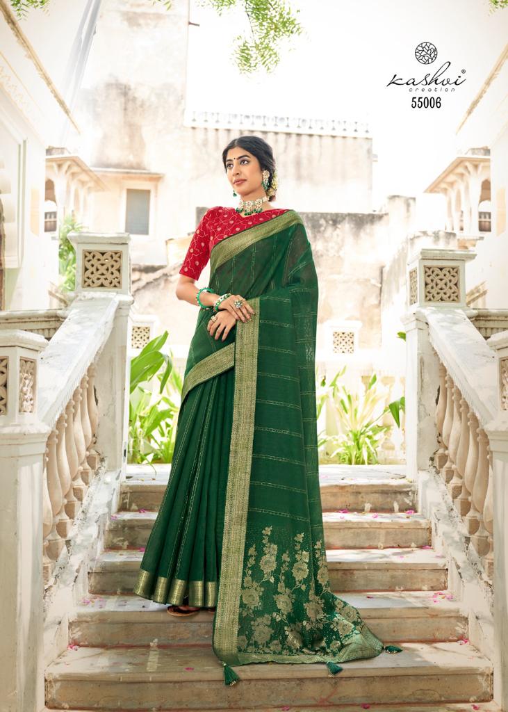 lt kashvi creation karwaan linen silk heavy look saree catalog