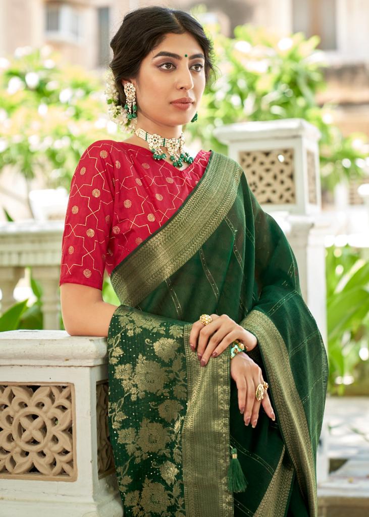 lt kashvi creation karwaan linen silk heavy look saree catalog