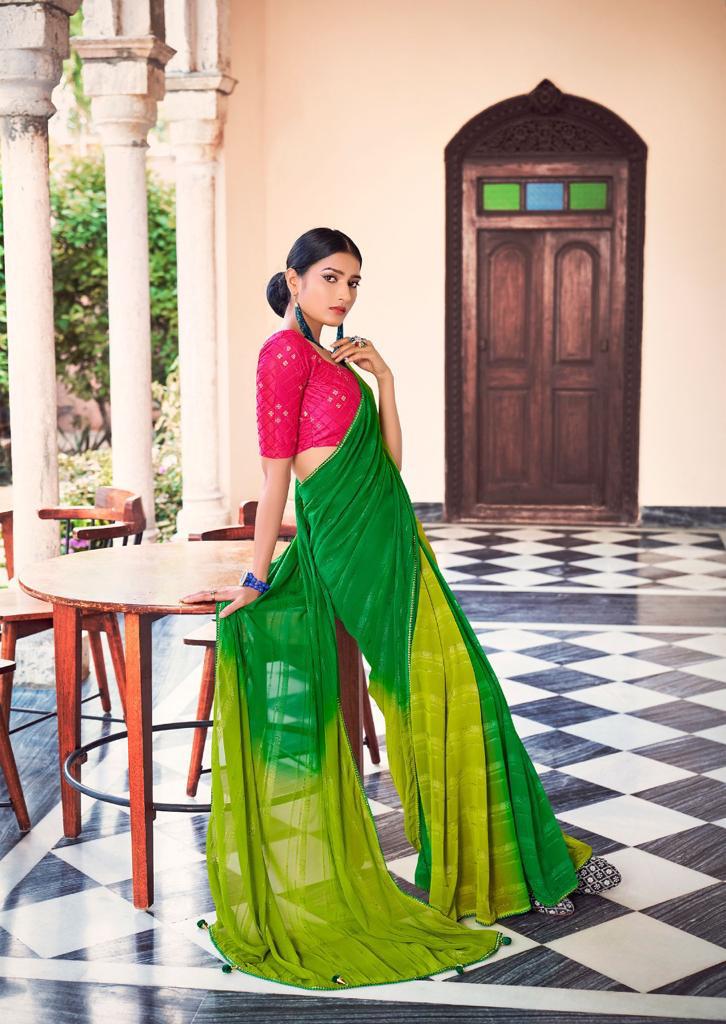 lt kashvi creation kiyaa georgette catchy look saree catalog