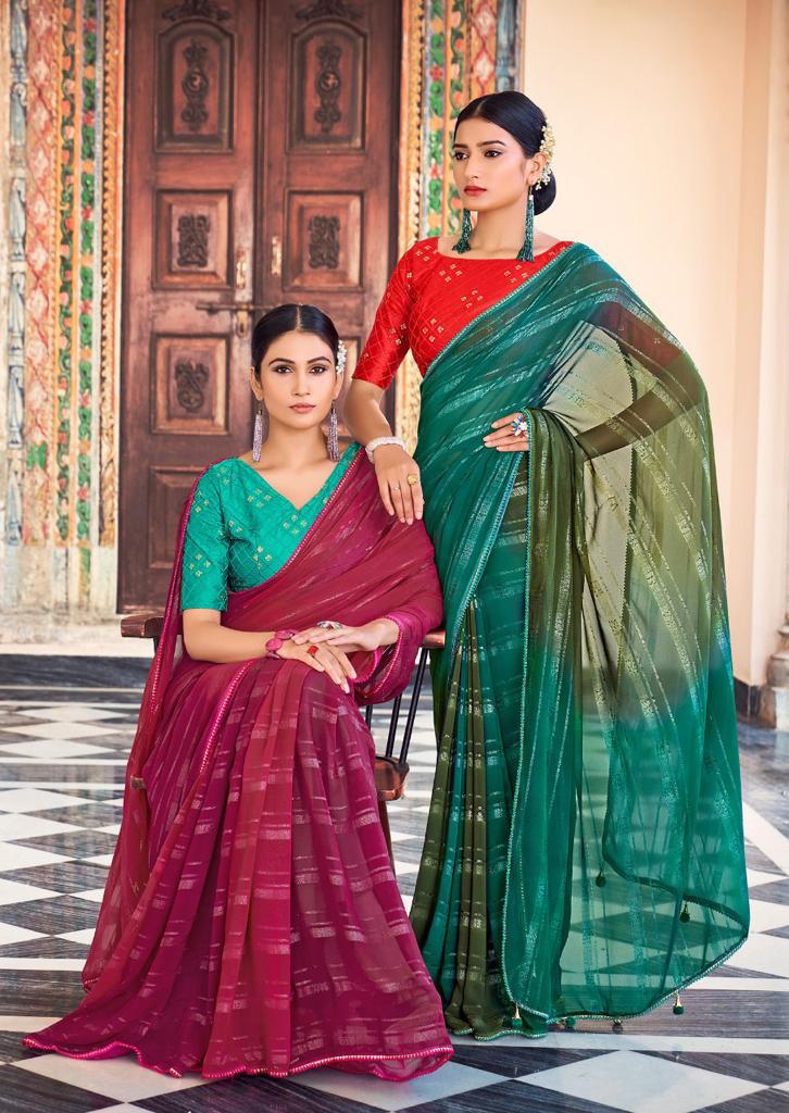 lt kashvi creation kiyaa georgette catchy look saree catalog