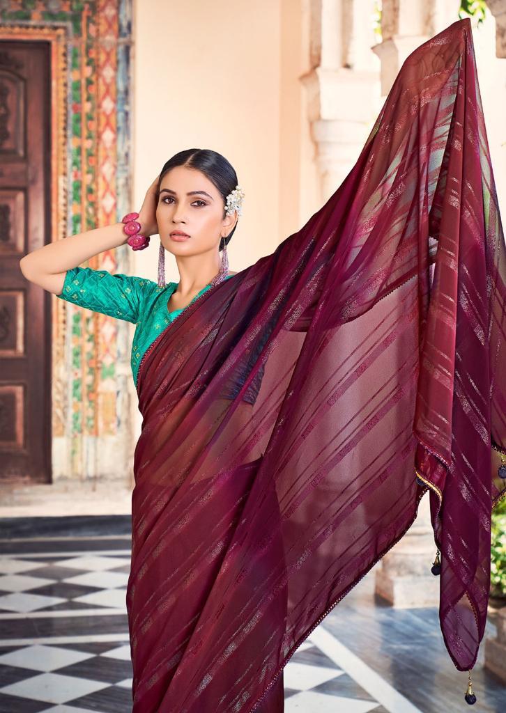 lt kashvi creation kiyaa georgette catchy look saree catalog