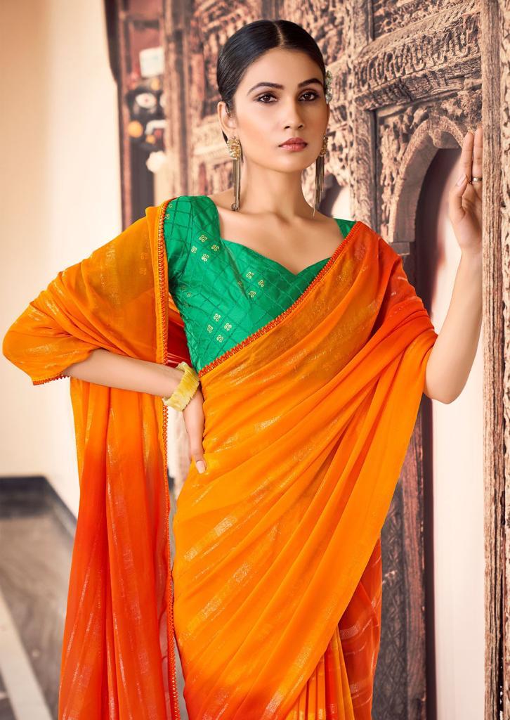 lt kashvi creation kiyaa georgette catchy look saree catalog