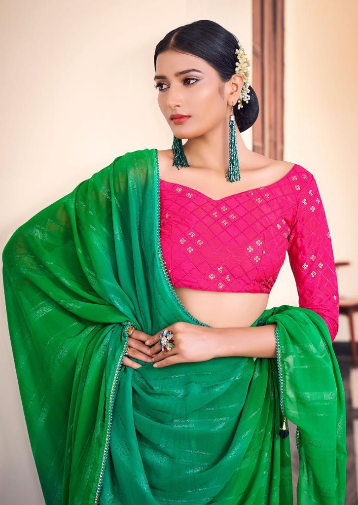 lt kashvi creation kiyaa georgette catchy look saree catalog