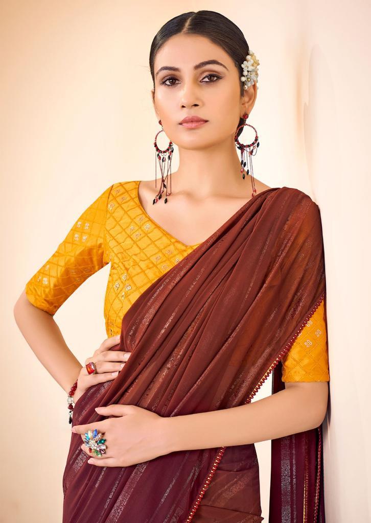 lt kashvi creation kiyaa georgette catchy look saree catalog