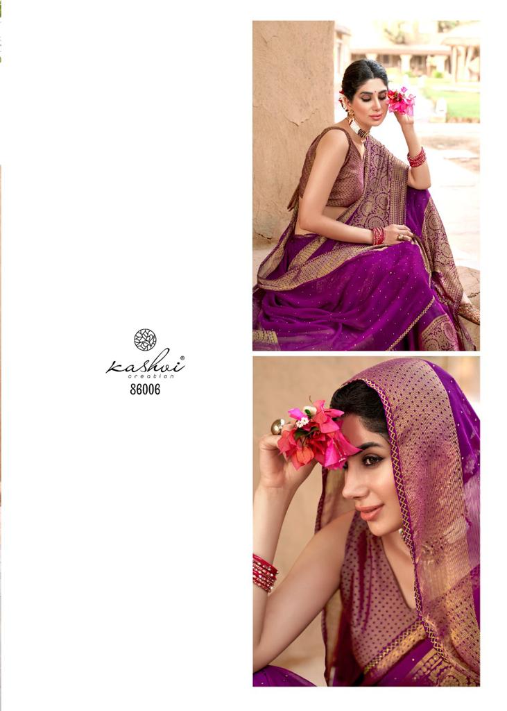 lt kashvi creation namrata chiffon elegant saree catalog