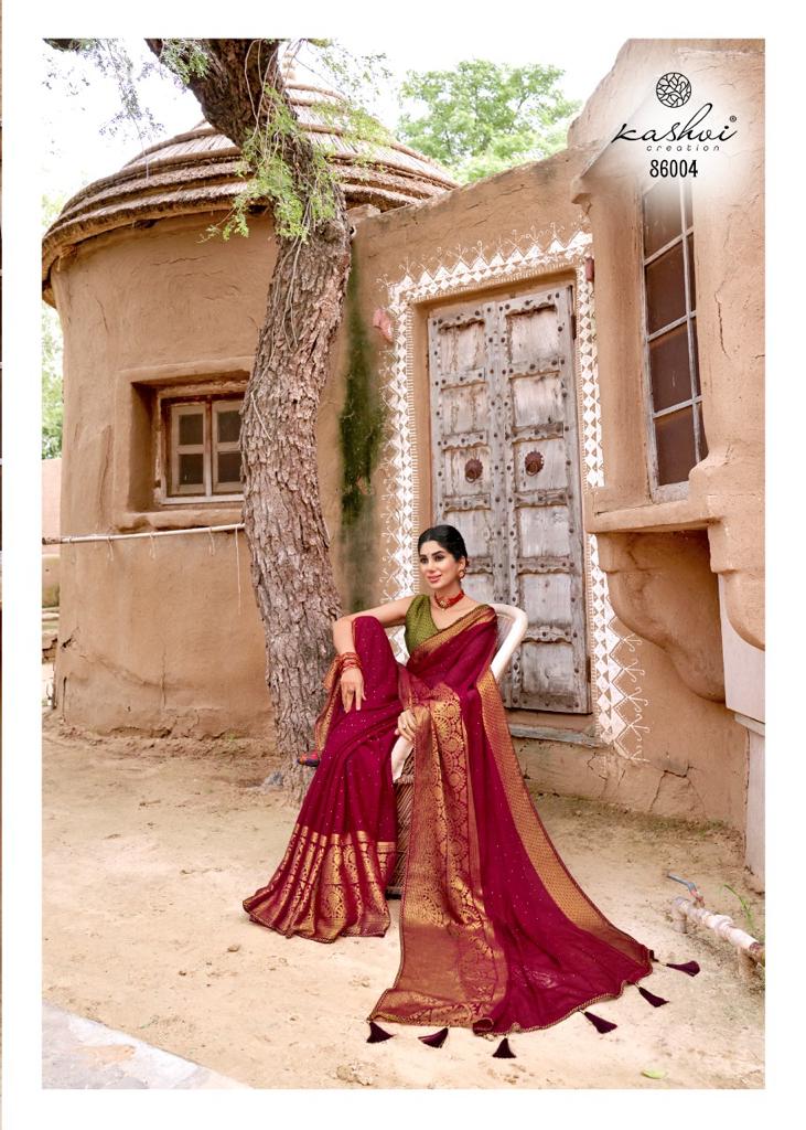 lt kashvi creation namrata chiffon elegant saree catalog