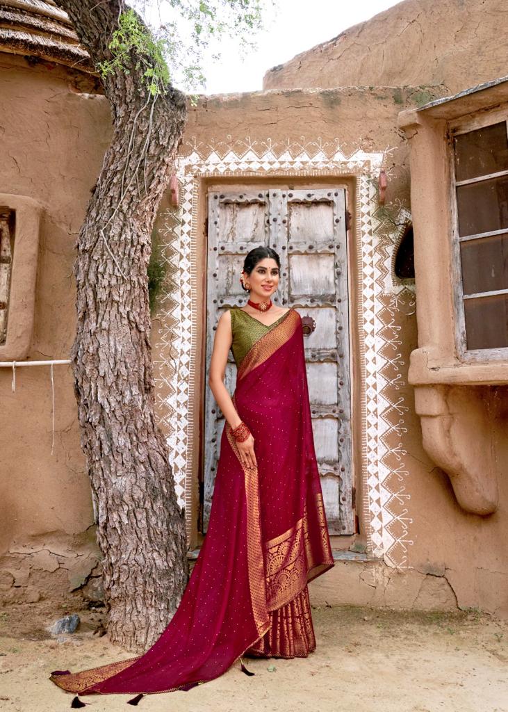 lt kashvi creation namrata chiffon elegant saree catalog