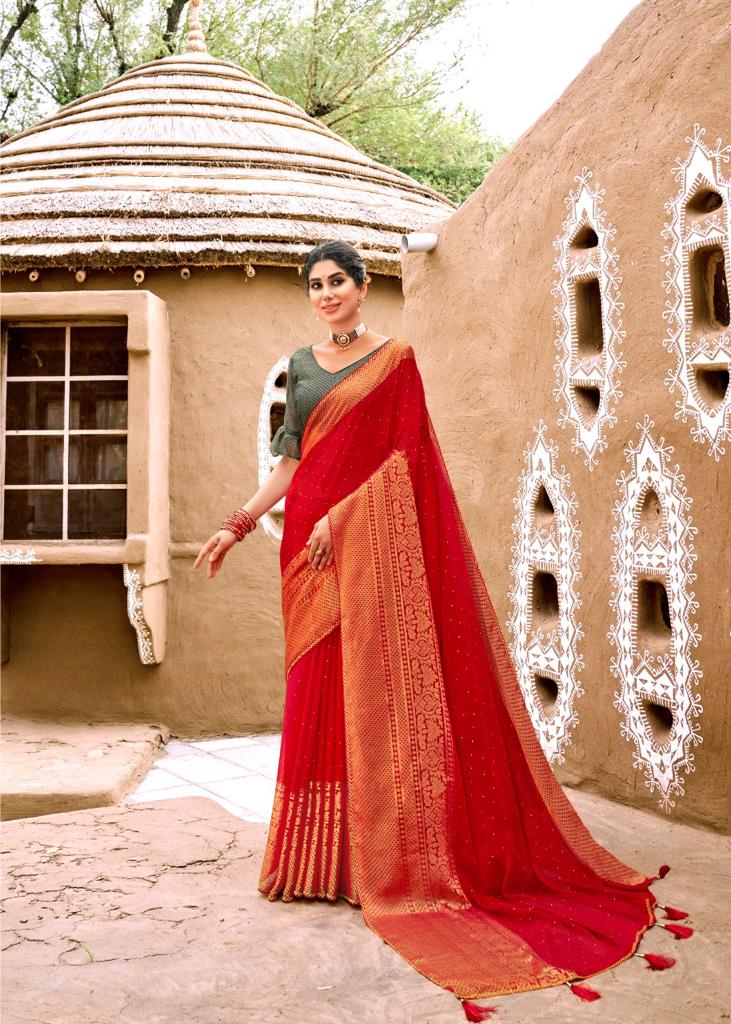 lt kashvi creation namrata chiffon elegant saree catalog