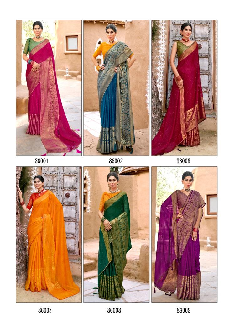 lt kashvi creation namrata chiffon elegant saree catalog