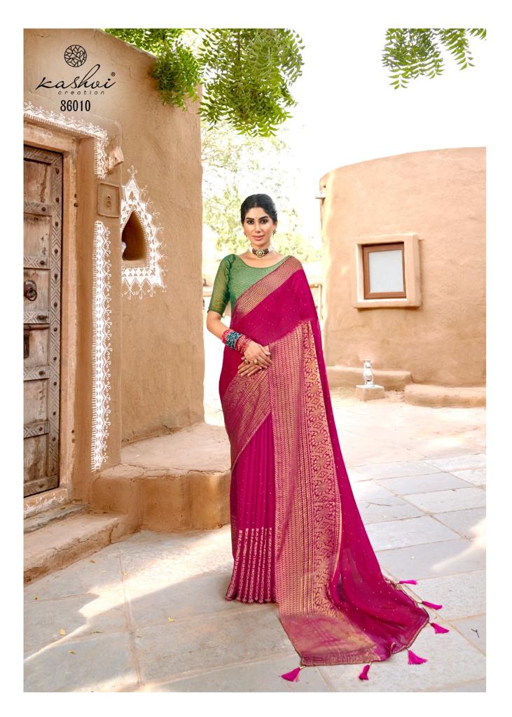 lt kashvi creation namrata chiffon elegant saree catalog