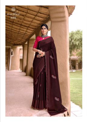 lt kashvi creation prakruti georgette decent look saree catalog