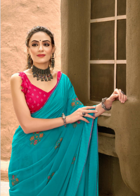 lt kashvi creation prakruti georgette decent look saree catalog