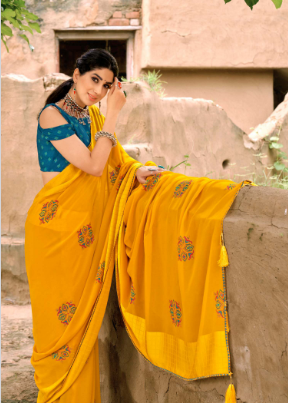 lt kashvi creation prakruti georgette decent look saree catalog