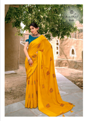 lt kashvi creation prakruti georgette decent look saree catalog