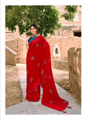 lt kashvi creation prakruti georgette decent look saree catalog