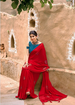 lt kashvi creation prakruti georgette decent look saree catalog