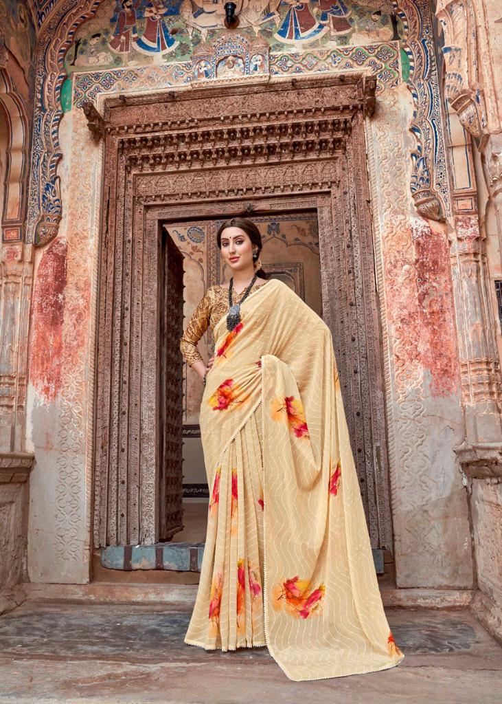 lt saree kashvi creation manasthiti georgette attractive print saree catalog