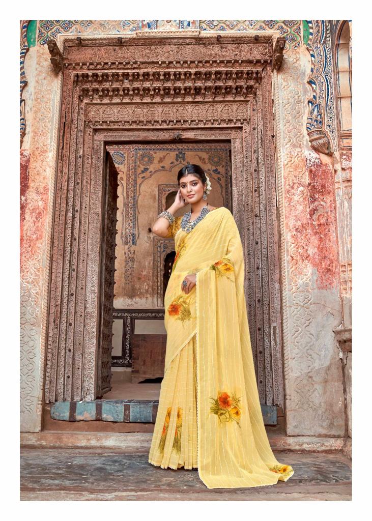 lt saree kashvi creation manasthiti georgette attractive print saree catalog