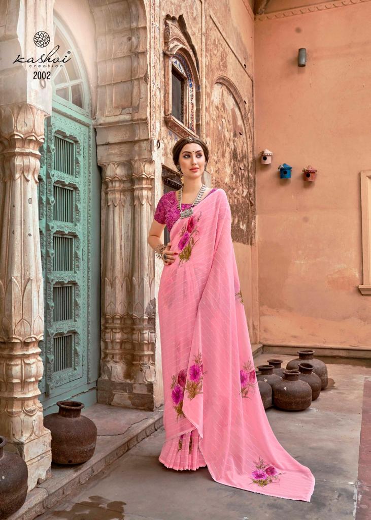 lt saree kashvi creation manasthiti georgette attractive print saree catalog