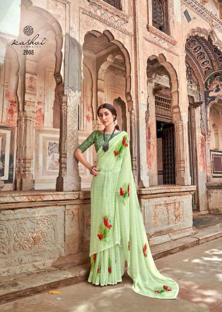 lt saree kashvi creation manasthiti georgette attractive print saree catalog