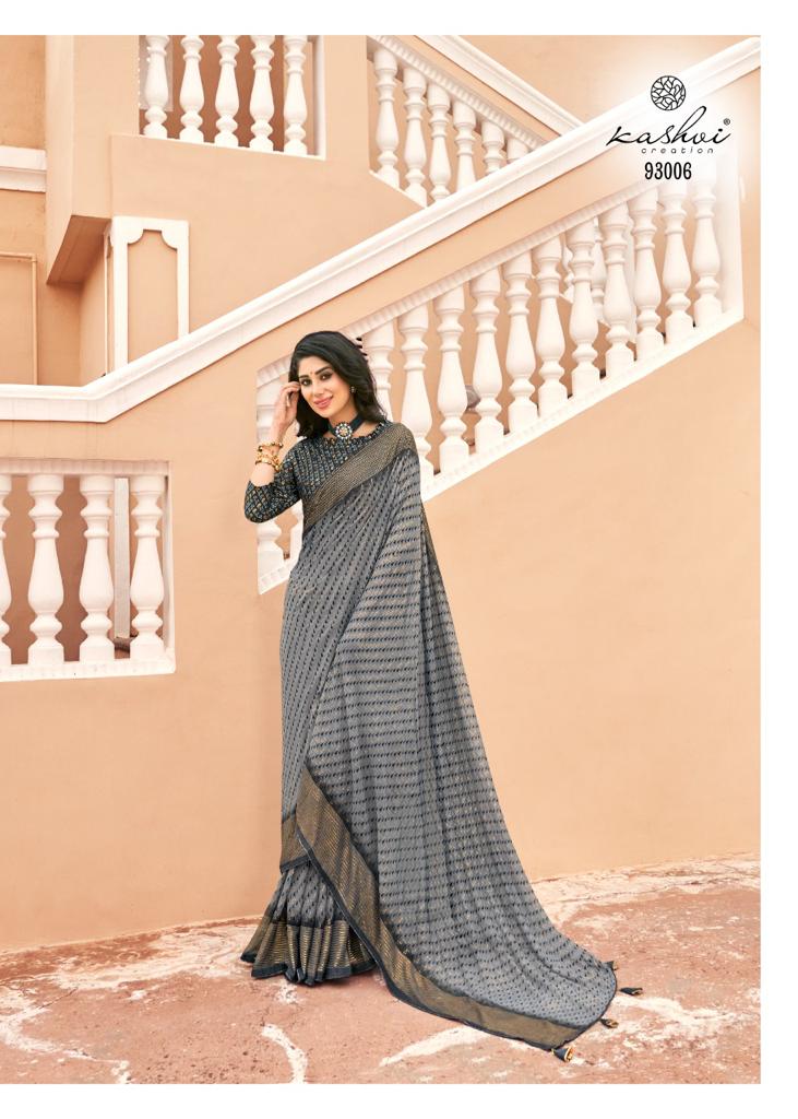 lt sarees kashvi creation jhalak georgette exclusive print saree catalog