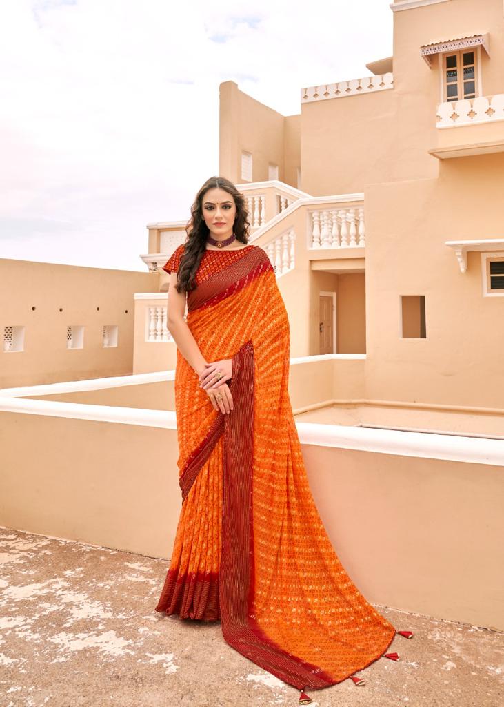 lt sarees kashvi creation jhalak georgette exclusive print saree catalog