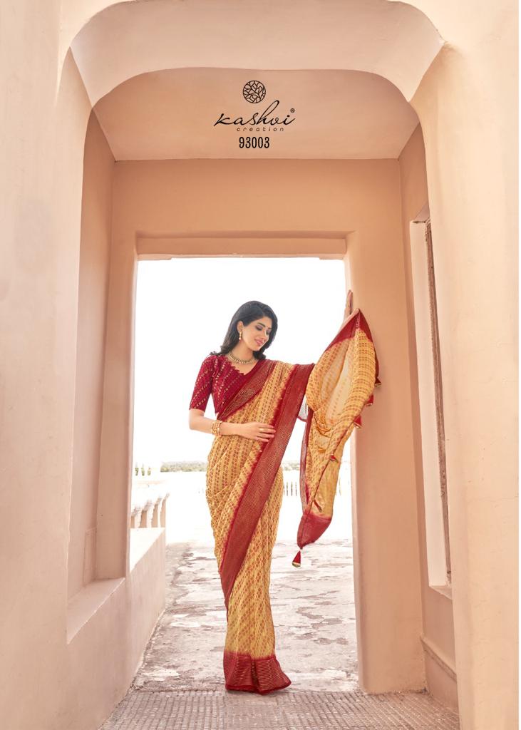 lt sarees kashvi creation jhalak georgette exclusive print saree catalog