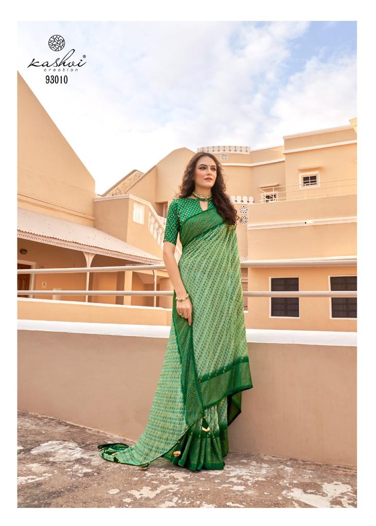 lt sarees kashvi creation jhalak georgette exclusive print saree catalog