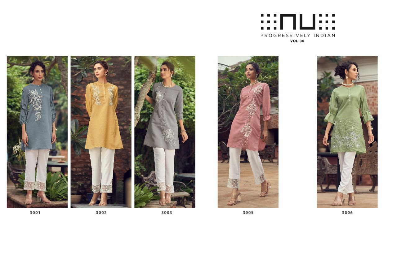 nu nu vol 30 viscose gorgeous look kurti catalog