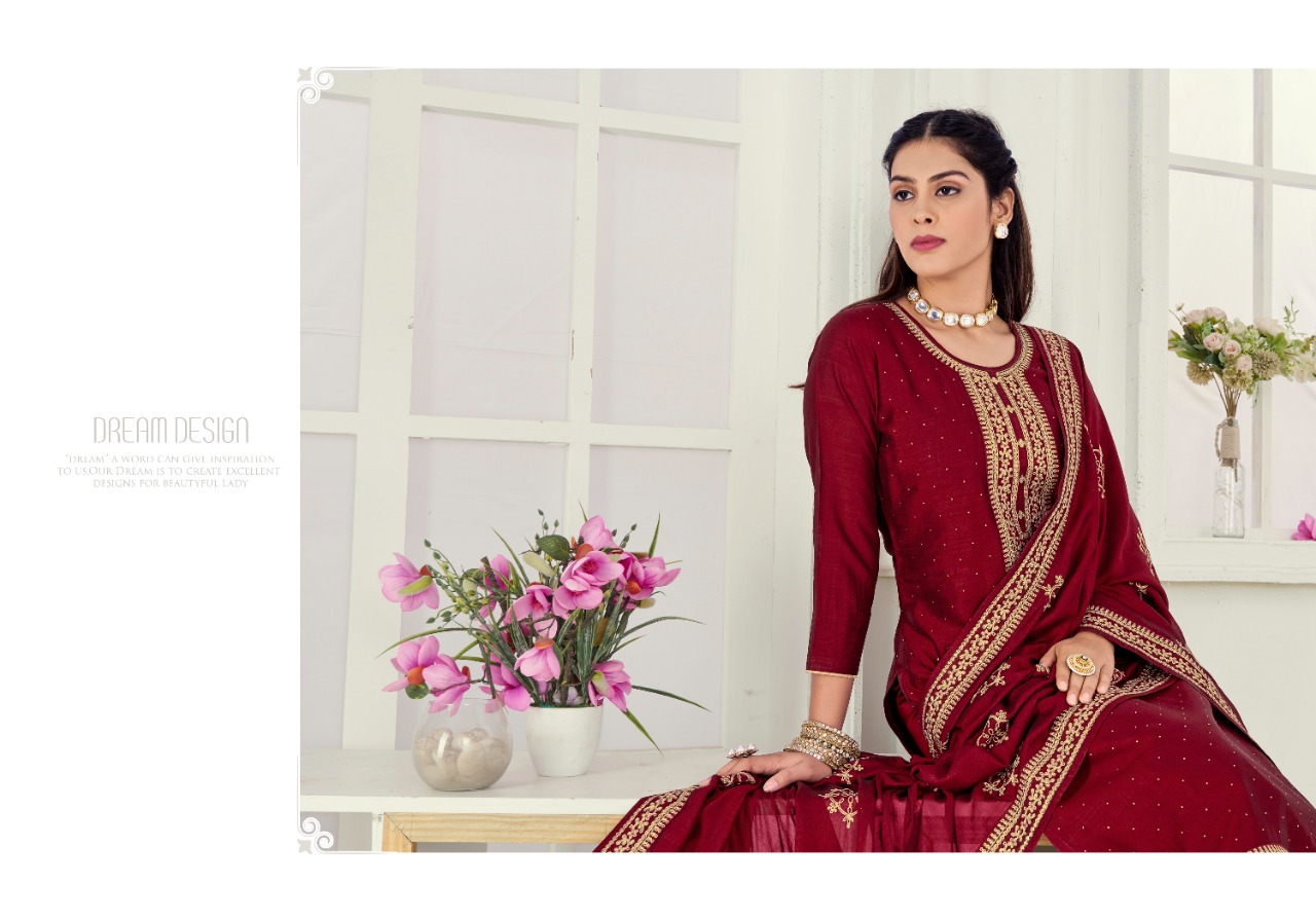 panch ratna kalavruti silk elegant salwar suit catalog