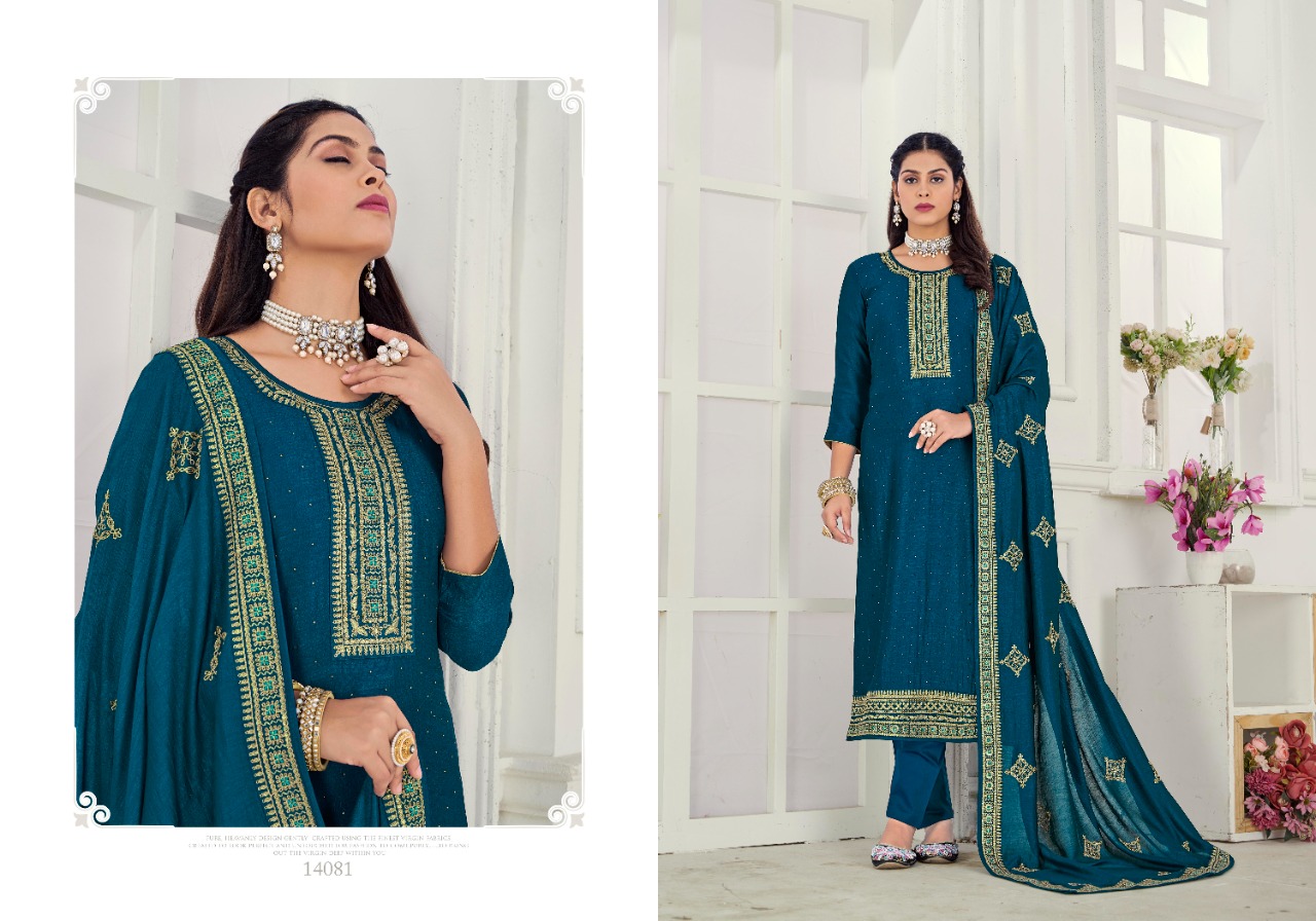 panch ratna kalavruti silk elegant salwar suit catalog