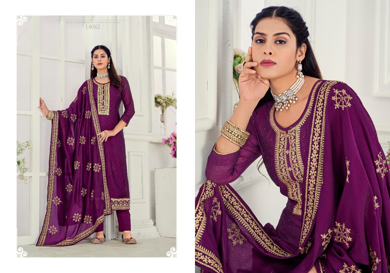 panch ratna kalavruti silk elegant salwar suit catalog