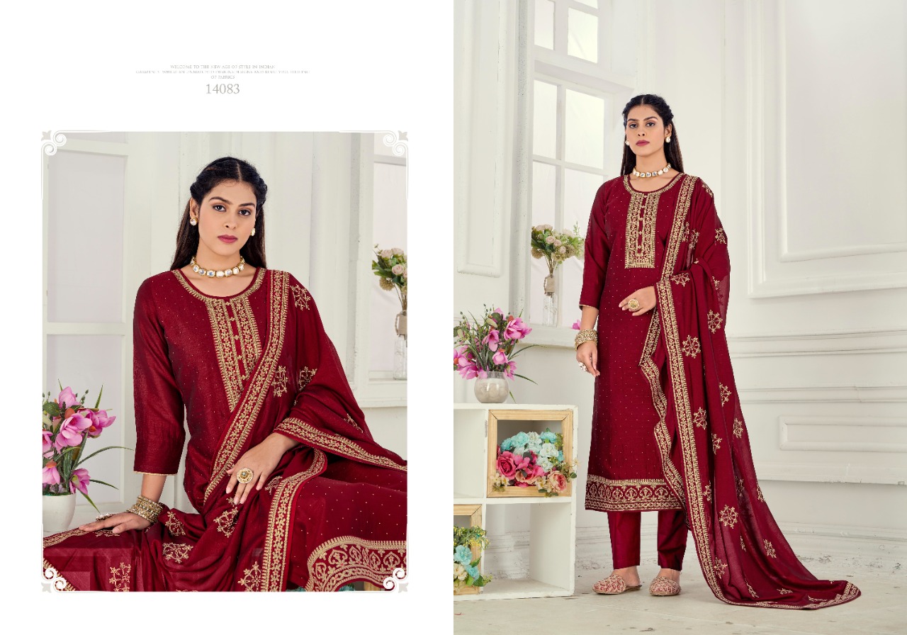 panch ratna kalavruti silk elegant salwar suit catalog