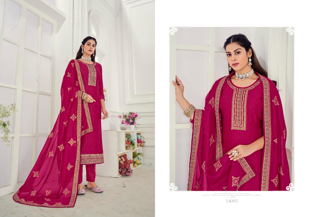 panch ratna kalavruti silk elegant salwar suit catalog