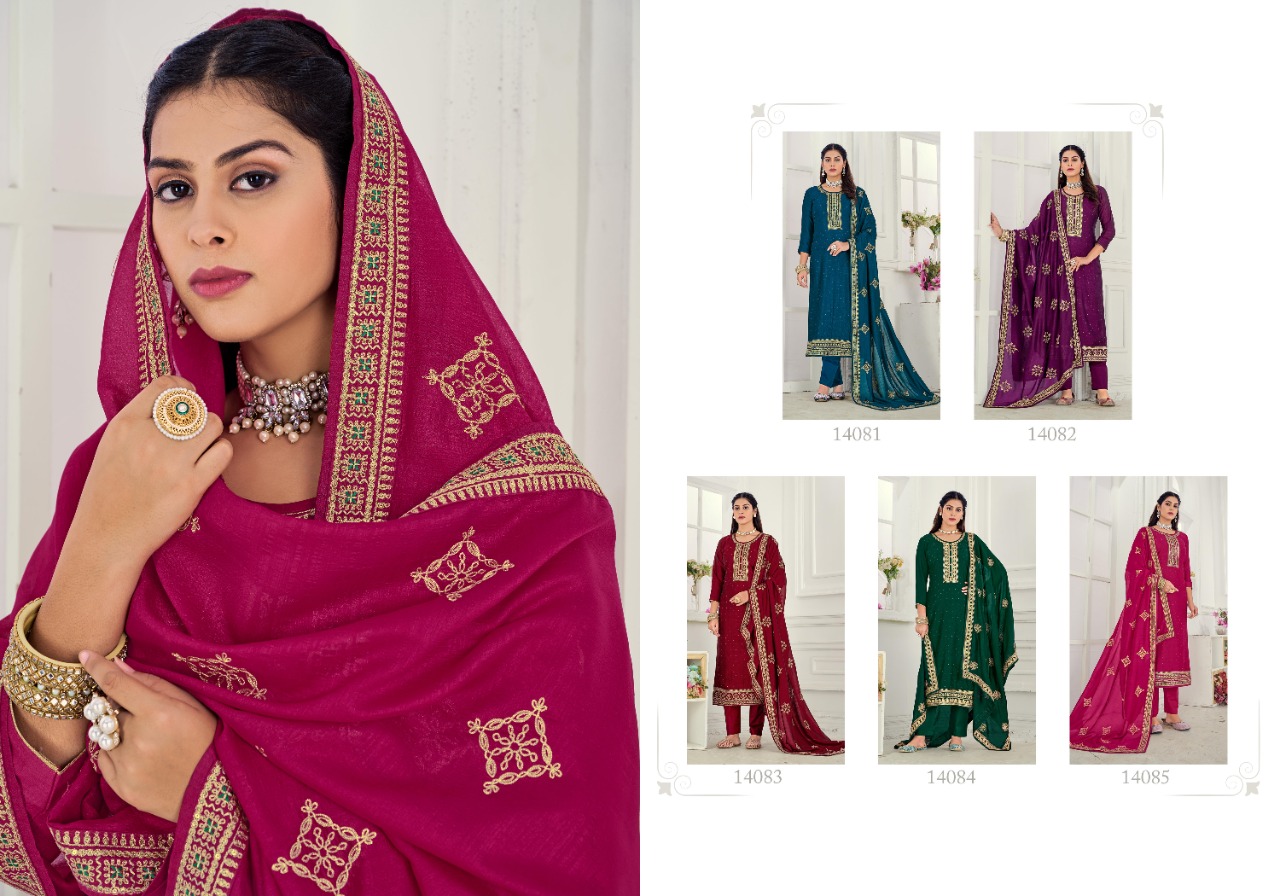 panch ratna kalavruti silk elegant salwar suit catalog