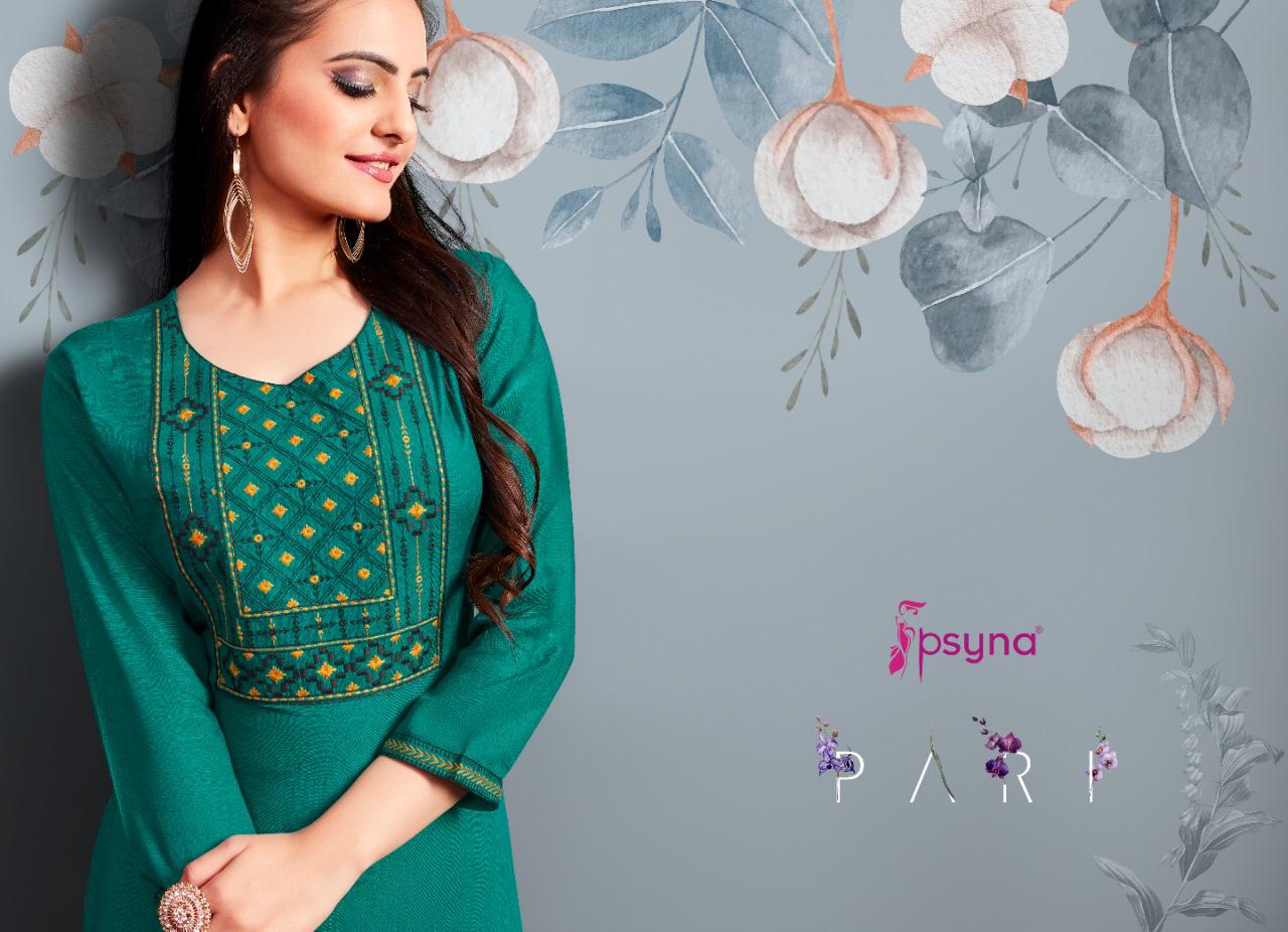 Psyna pari vol 9 rayon decent look kurti catalog