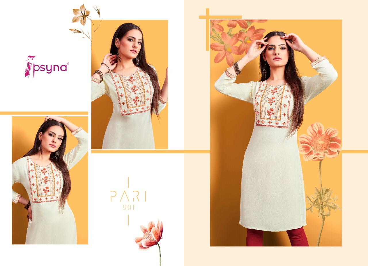 Psyna pari vol 9 rayon decent look kurti catalog