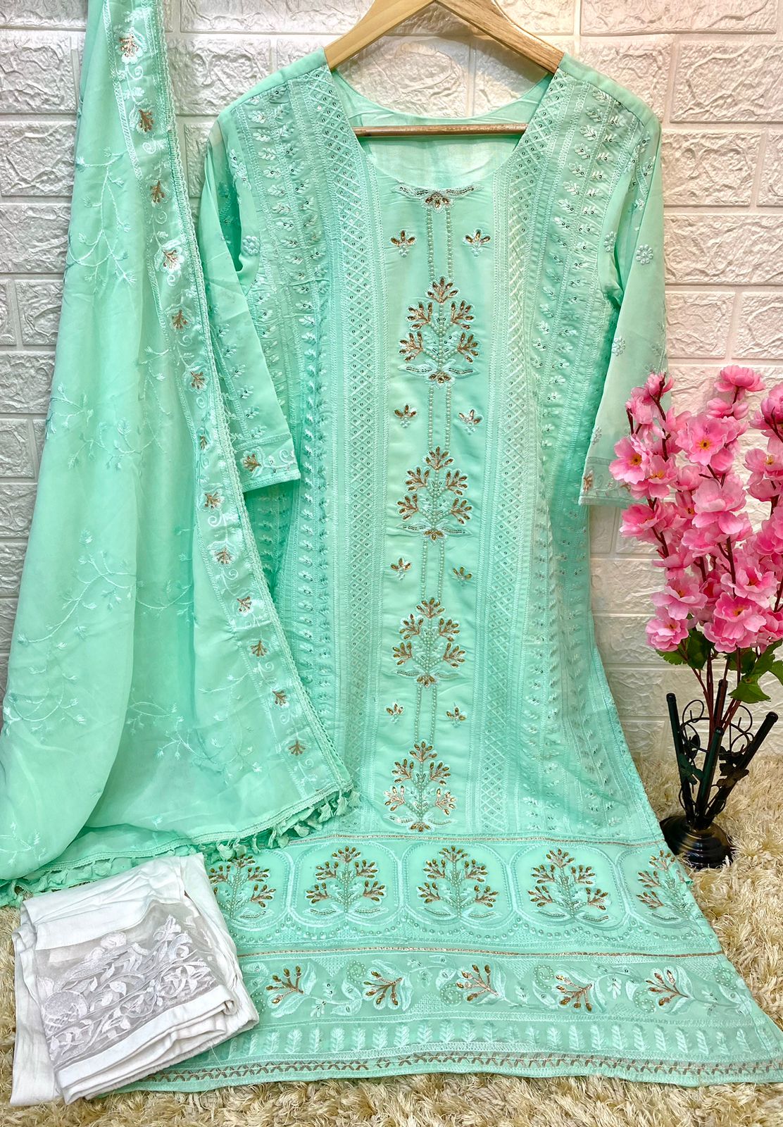 ramsh ramsha r 533 georgette decent look salwar suit single